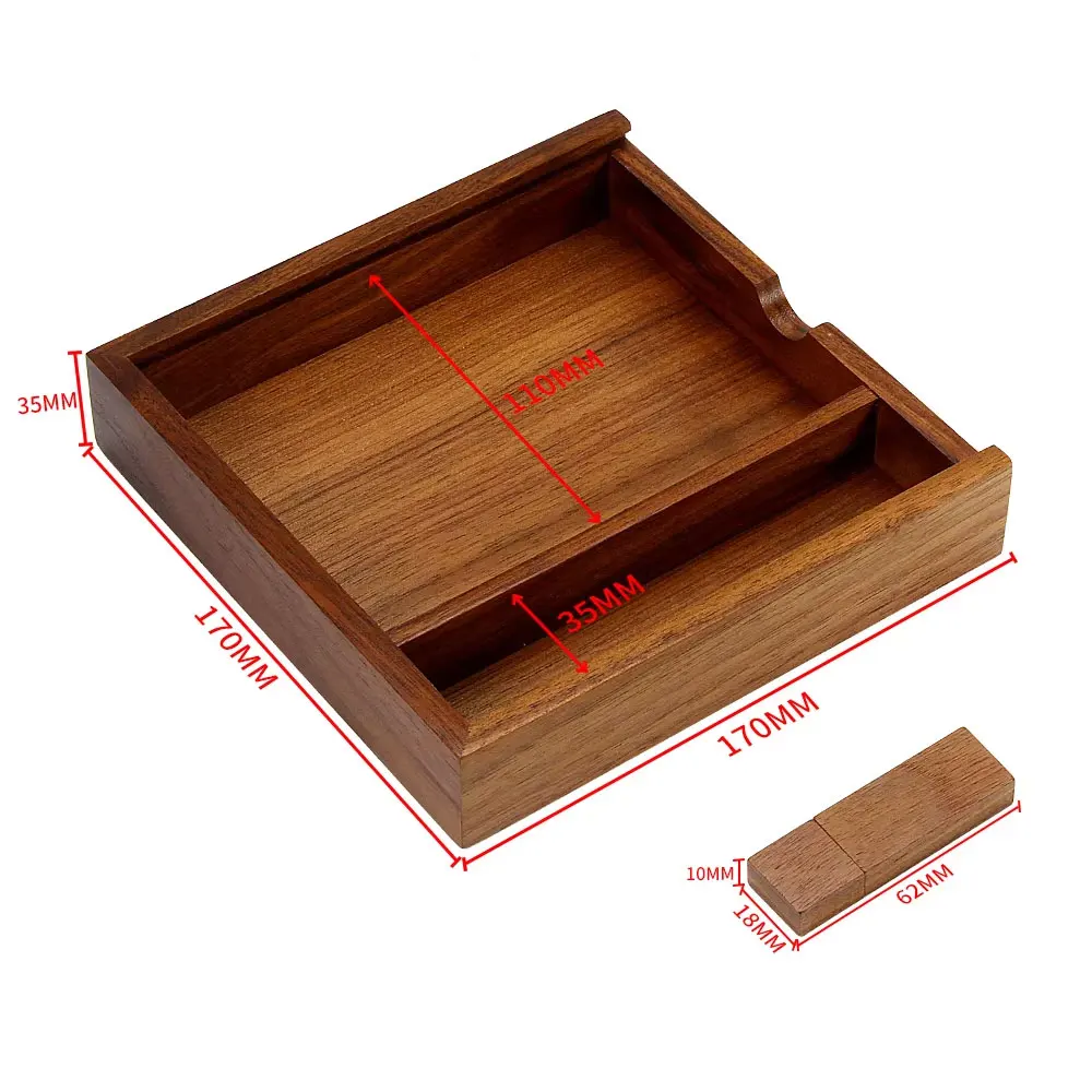1pcs Album Wooden Box USB 2.0 Flash Drives 128GB Creative Photography Wedding Gift Memory Stick 64GB Laser Engraving Pen Drive