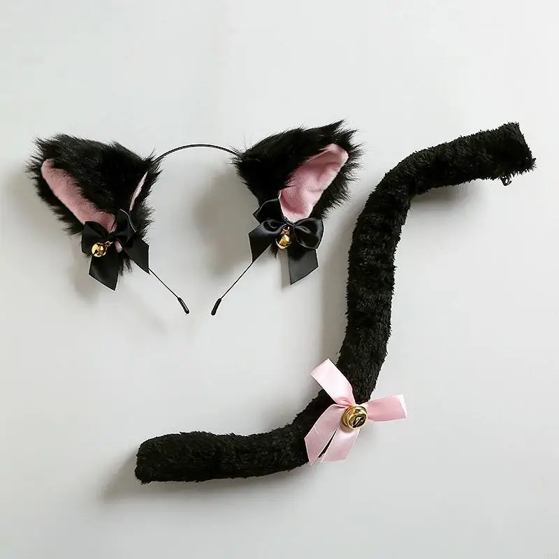 39BB لآذان Dog Hairhoop و Tail Halloween Cosplay Cosplay for Girls