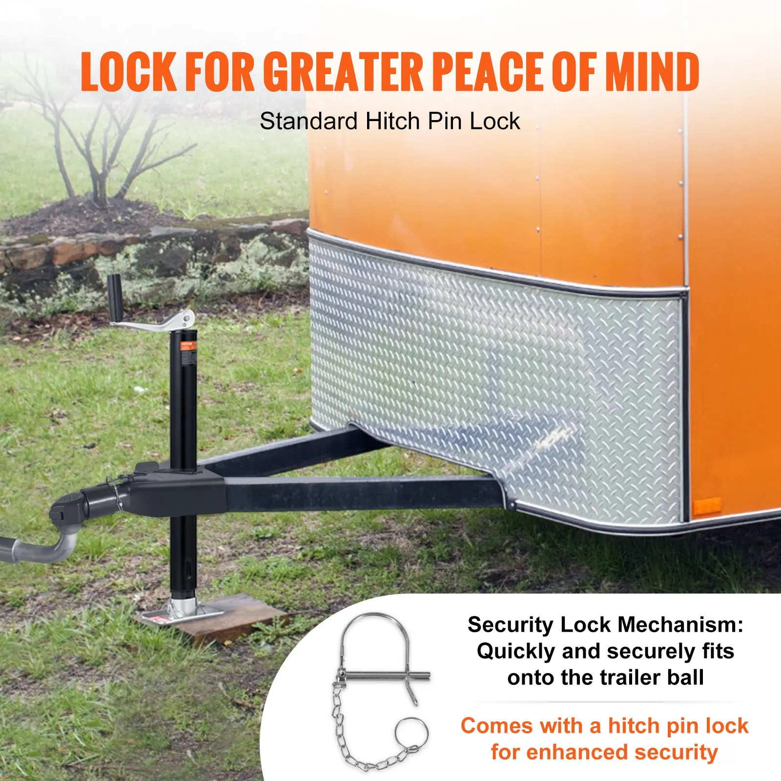 A-Frame Trailer Coupler, Fits 2-Inch Hitch Ball Size, 7000 Lbs Towing Capacity, Heavy Duty Steel Coupler