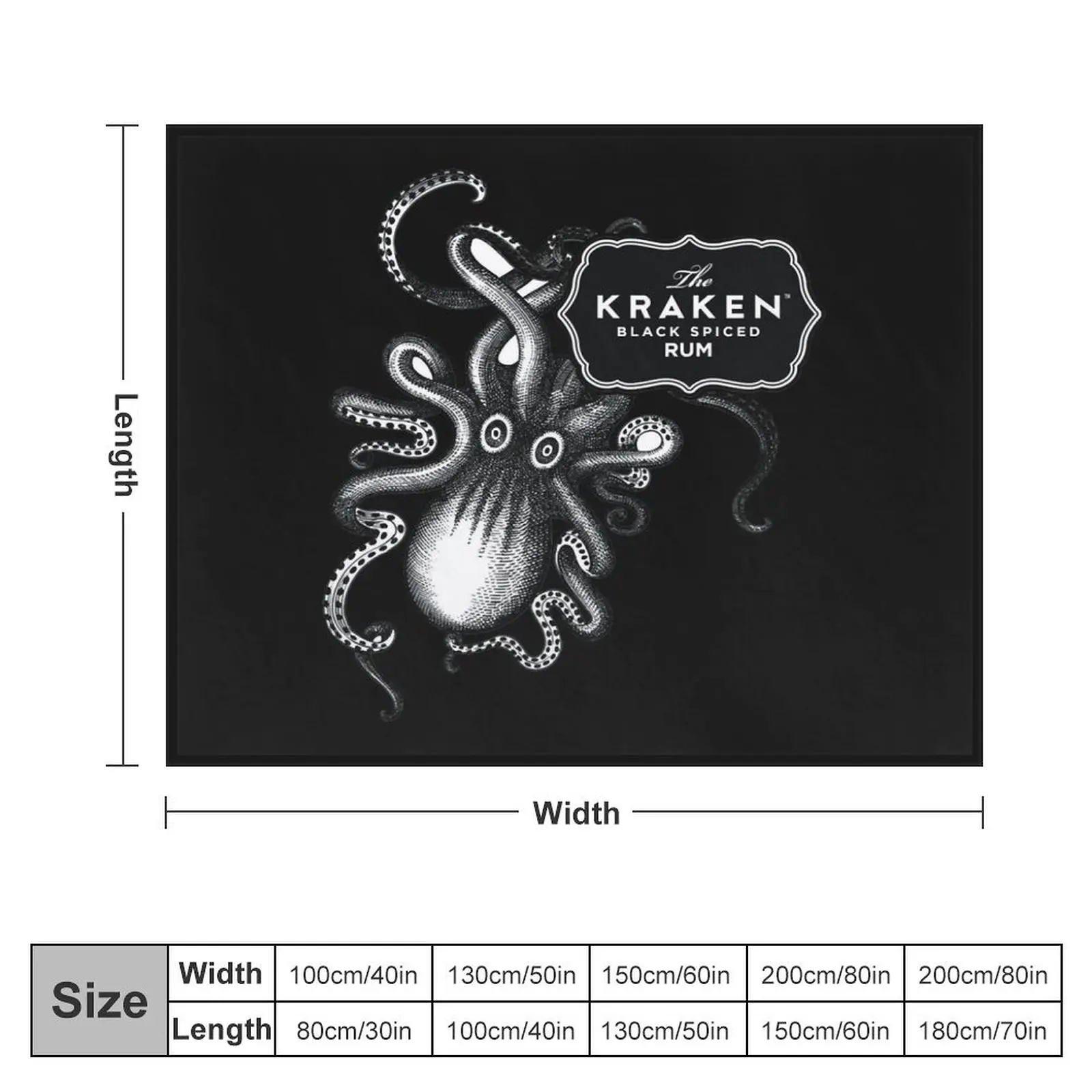 Kraken Rum Throw Blanket Summer Beddings for sofa Kid'S Luxury Designer Blankets