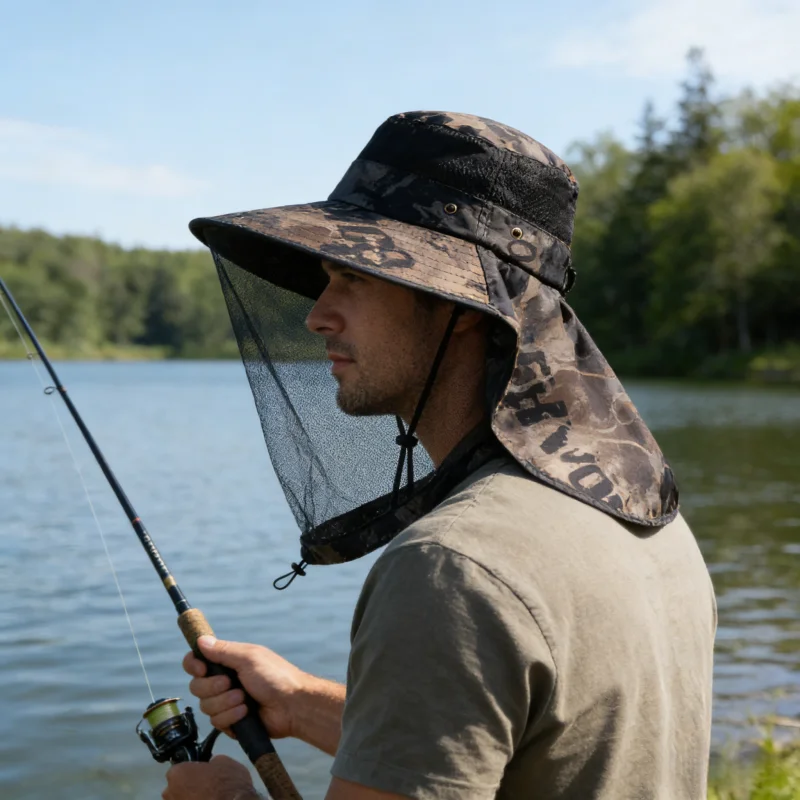 Mosquito Hat with Hidden Net Mesh Repellent Insect Bee Prote
