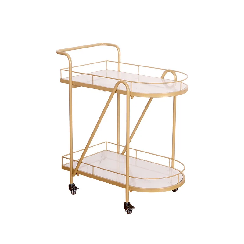 Europeanstyle Tea Car Mobile Commercial Hotel Delivery Car Multifunctional Storage Rack Beauty Salon Cake Dining Car