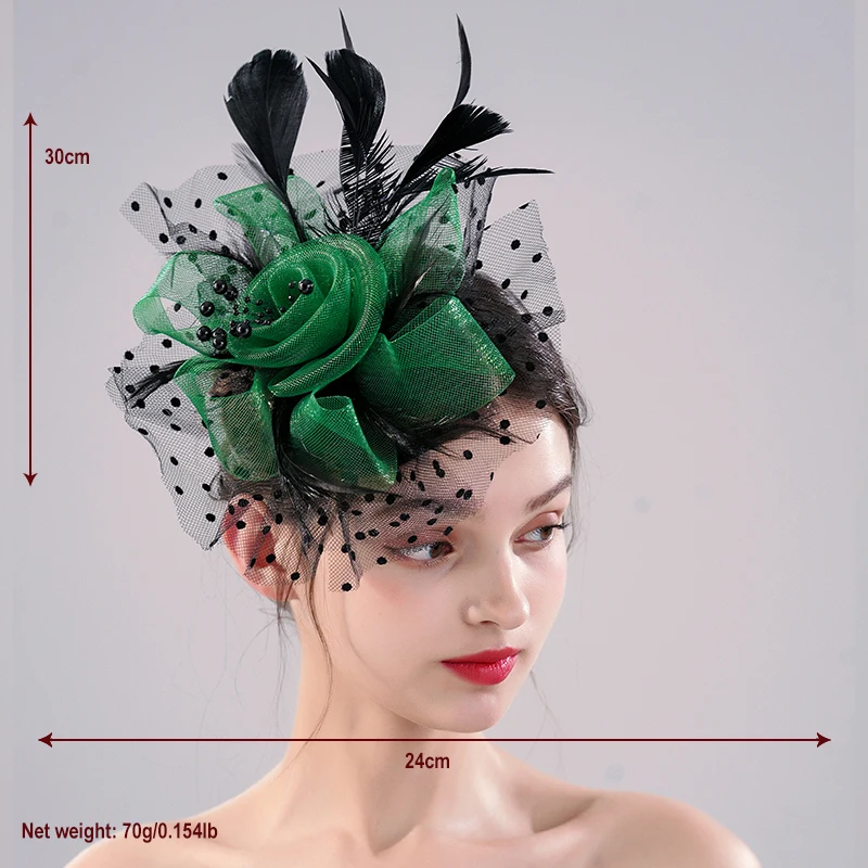 Épingle à cheveux de chapeau de décoration de fleur de mode exquise pour des femmes, voile de fête de mariage, couleur de manque