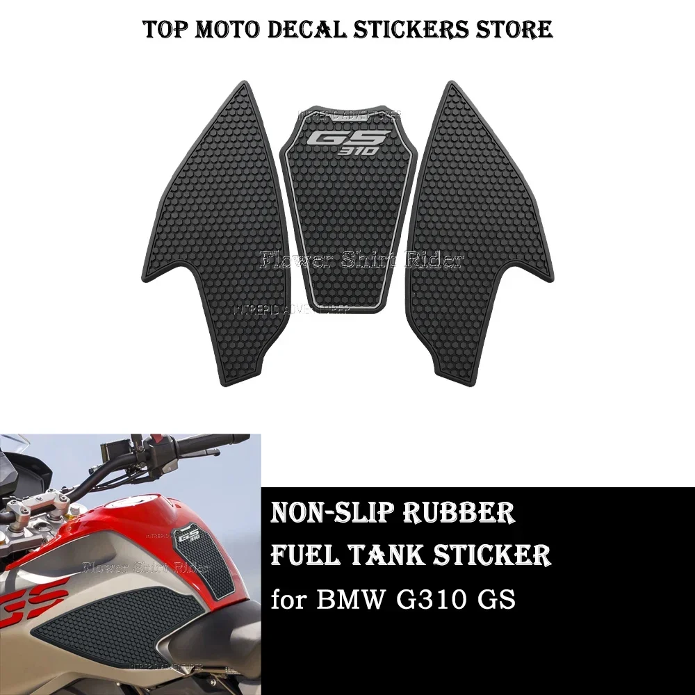 Motorcycle Non-slip Side Fuel Tank Stickers Waterproof Pad Rubber Sticker for BMW G310 GS G 310GS