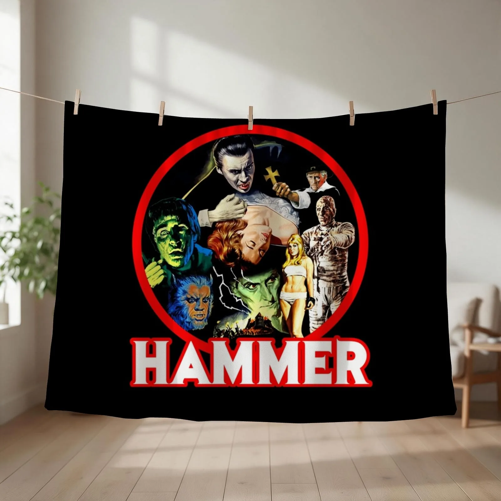 Hammer Classic . Throw Blanket Decorative Beds Thermals For Travel Warm Summer Blankets