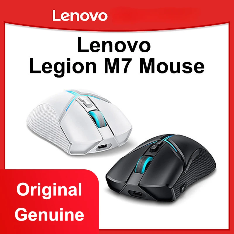 

Lenovo Legion M7 Esports Mouse Optical Fretting Two-zone RGB UltraWheel Double Mode Roller 26000 DPI 650IPS 2.4G Bluetooth 5.0*