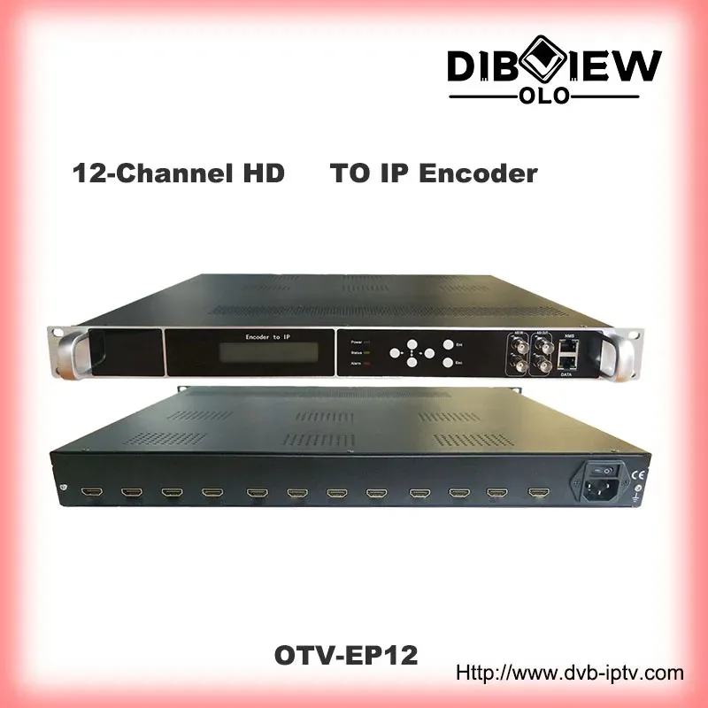 

OTV-EP12 H264 12 Channel HD Encoder With ASI and IP output Multicast IPTV Streaming Encoder for DVB Broadcasting System