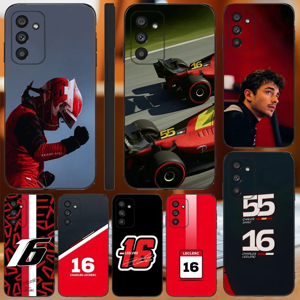 C-Charles Leclerc 16 F1 Phone Case For Samsung Galaxy A13,A21s,A22,A31,A32,A52,A53,A71,A80,A91 Soft Black Cover