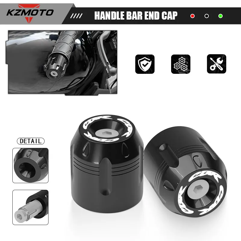 

Motorcycle Handlebar Plug Handle Bar Grips Sliders For CBR600RR CBR1000RR 650R 650F 500R 400R 300R 250R 900RR 929RR 954RR 1100XX