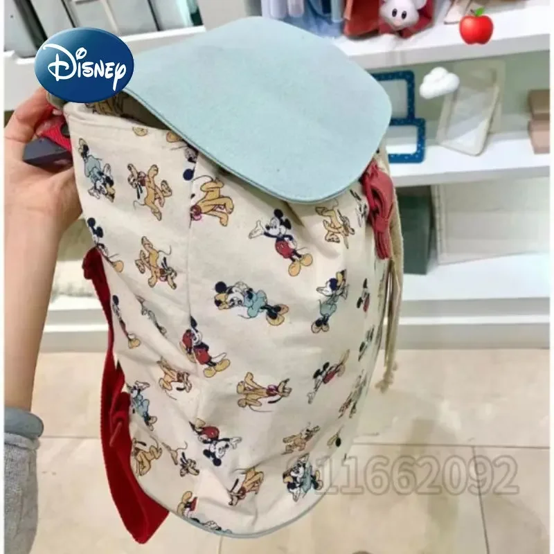 Disney-mochila de Mickey para mujer, morral escolar de gran capacidad, de alta calidad, con dibujos animados