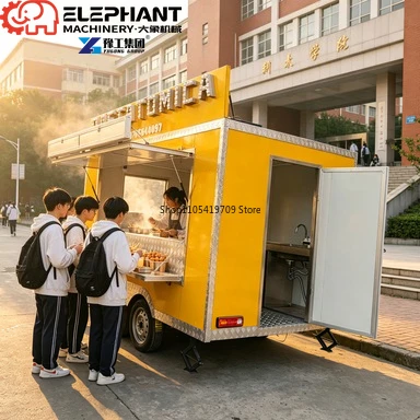 Hot Selling Box Type Food Trailer Square Mobile Catering Trailer For Business