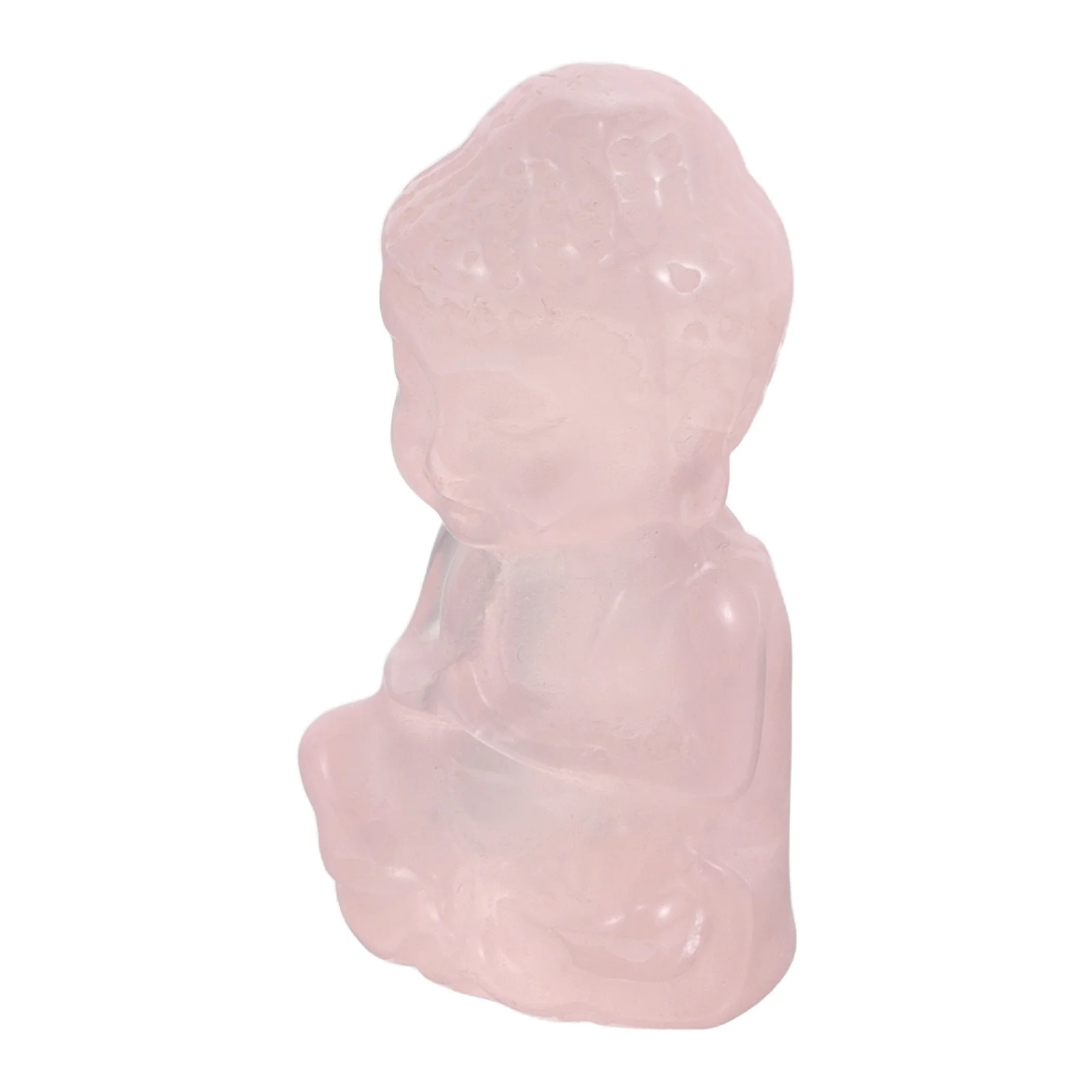 Picture 3: Rose Quartz Baby Buddha Hand-Carved Crystal Sitting Meditation Statue for Home Decor Feng Shui Spiritual Zen Garden Ornament