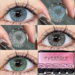 EYESHARE Contact Lenses for Eyes 1 Day Daily Lens High Wearing Comfort Lenses Brown Lenses Fashion Blue Contacts 10 Pcs/5Pair