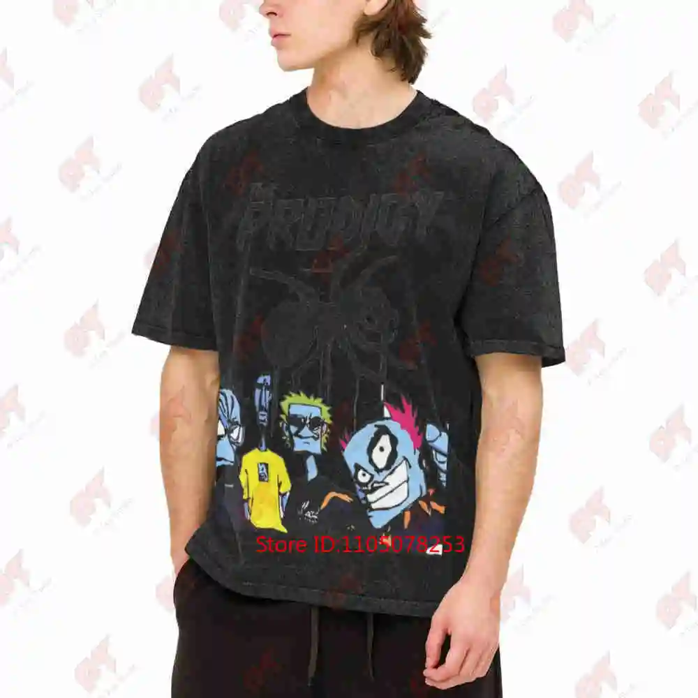 The Prodigy Fat Of The Land Album Art Vintage Washed Tee Pure Cotton T-Shirt