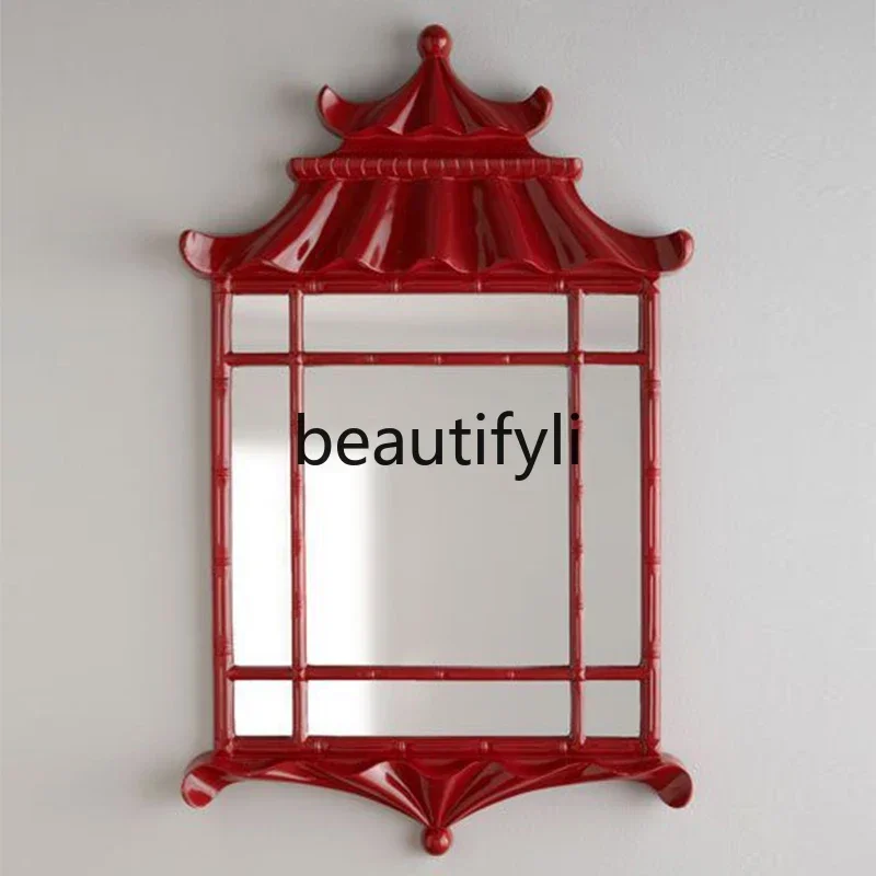 

Asmt14 New Medieval mirror wall-mounted enigma mirror new Chinese architectural element wind