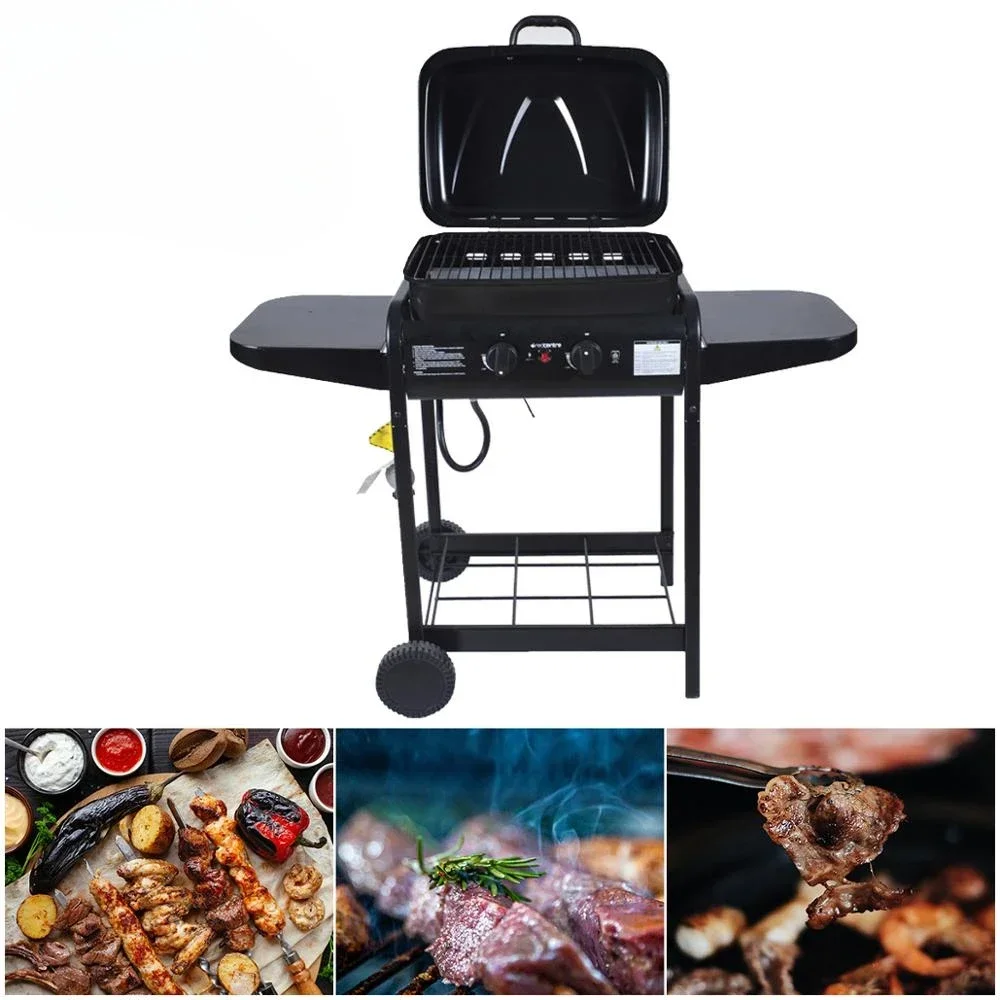 Custom 2 Burner Outdoor Bbq Gas Grill Barbecue Barbeque Grill