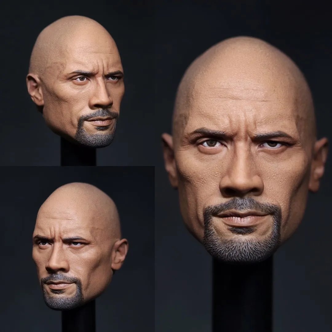 1/6 Scale Head Carving Eleven 11 X Kai EK01A Dwayne Johnson Male Model PVC 12Inch Action Figure Body Doll