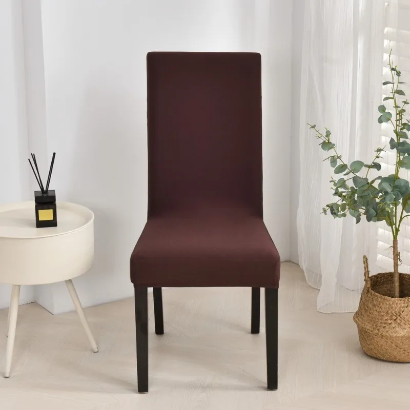 

Solid Silk Dining Room Chair Cover 2025 Spandex Soft Stretch Chair Seat Case Covers Slipcover