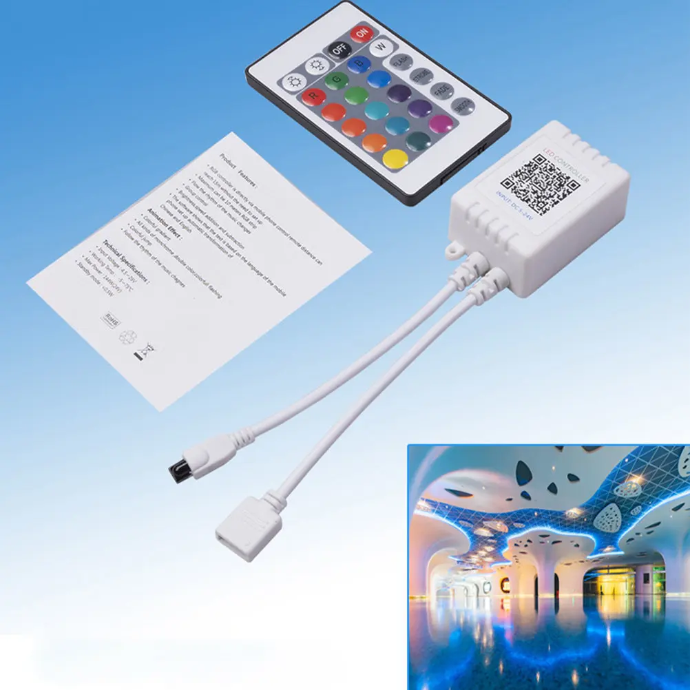 

Wireless LED Strip Light Controller Enabled for Rgb Tape Light 15M Remote Music for Home Decoration