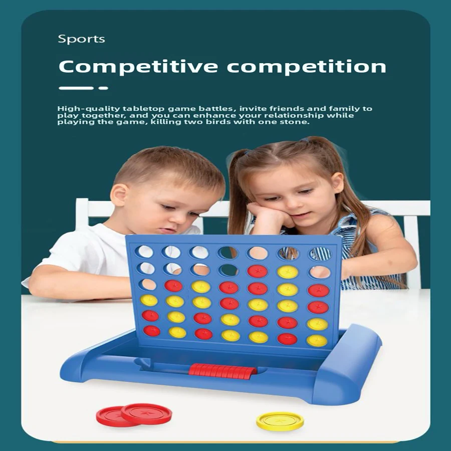 1set- Four In A Row Bingo Chess Connect Classic Family Board Game Toys Fun Educational Toy for Kids Children Entertainment Games