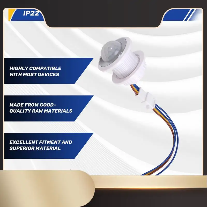 Mini Motion Sensor Light Switch 110-220V PIR Sensor Smart Detection Time Delay Adjustable Infrared Induction Detector-N33R