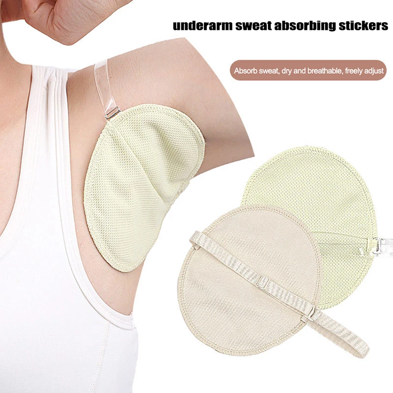 1Pairs Sweat Armpit Pads Soft Washable Invisible Cushion Reusable for Outdoor Protector Clothing from Stains/Wetness/Odor