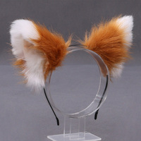 Furry Animal Cat Fox Ear Hair Hoops Party Cosplay Fur Hairband Girls Fashion Halloween Anime Headbands Headwear Hair Acces Gift