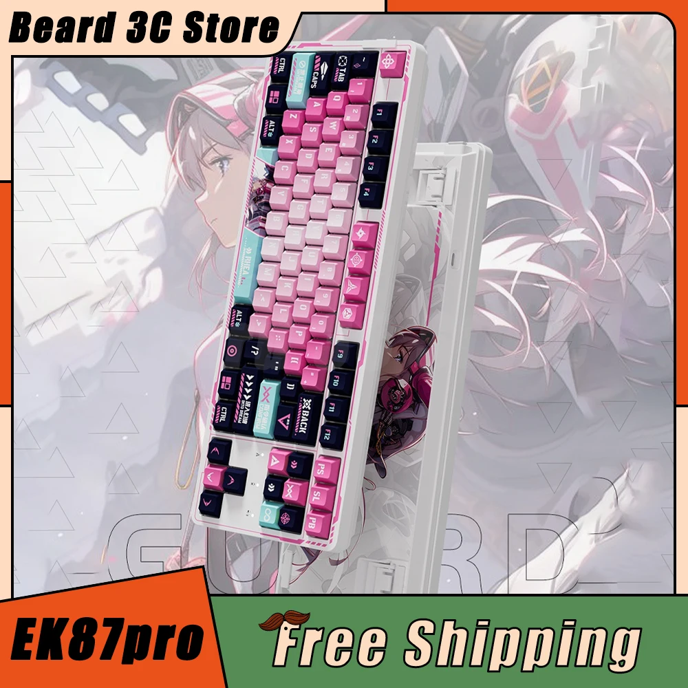 DAREU EK87pro Mechanical Keyboard Three Mode RGB Hot Swap Custom Gasket Wireless Gaming Keyboard Aluminium Alloy PC Accessories