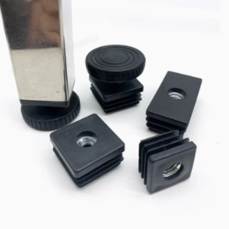 2/3/5/8/20/25PCS Runde Kunststoff Einstellung Füße Quadrat Rad Hülse Mutter stecker Einstellbare Tisch Höhe Fuß Pad Mutter Rohr Stecker