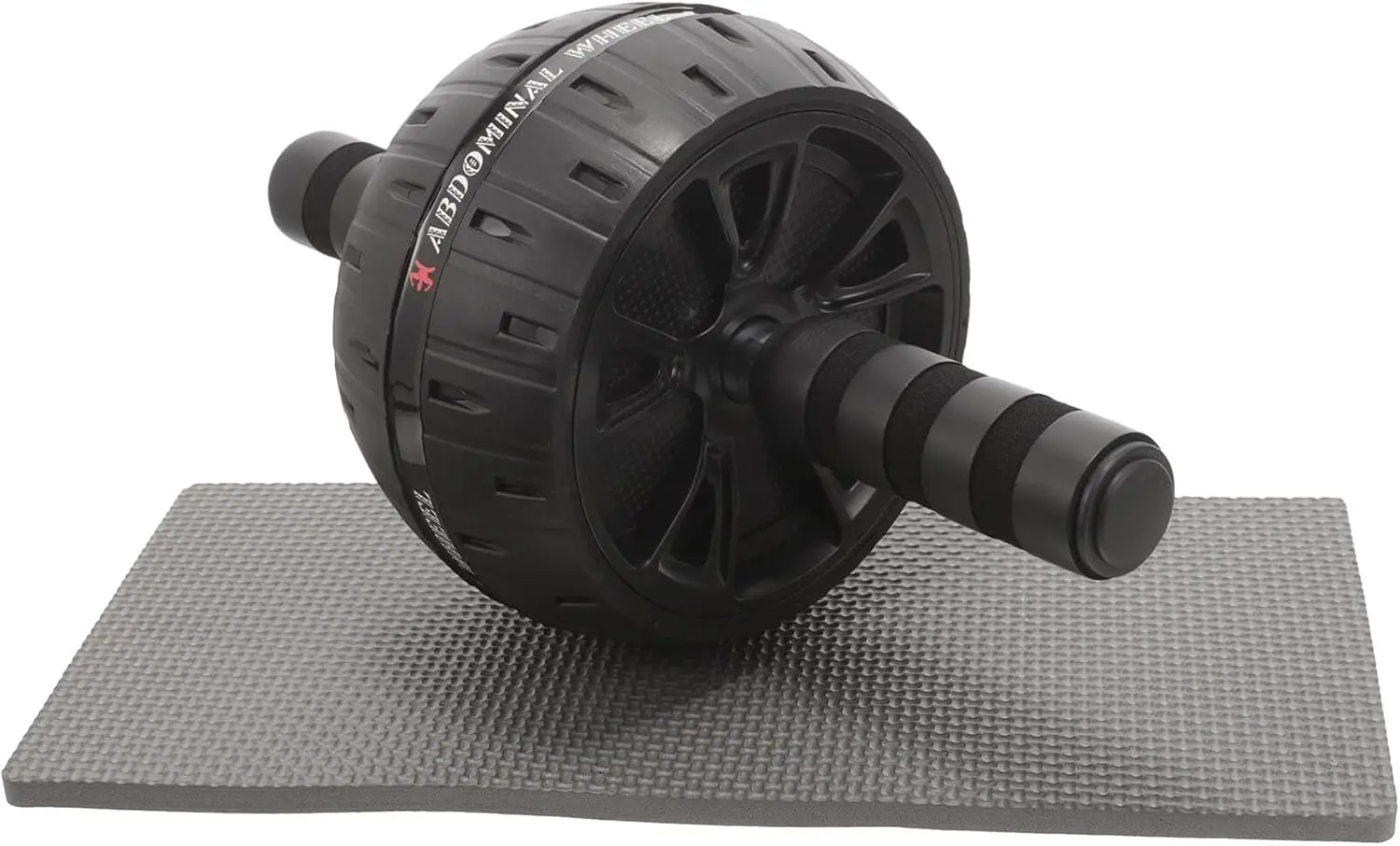 Silent Ab Roller Wheel with Ergonomic Handle and Knee Pad Large Wheel Design for Abdominal Back Side Strengthening Home Exercise