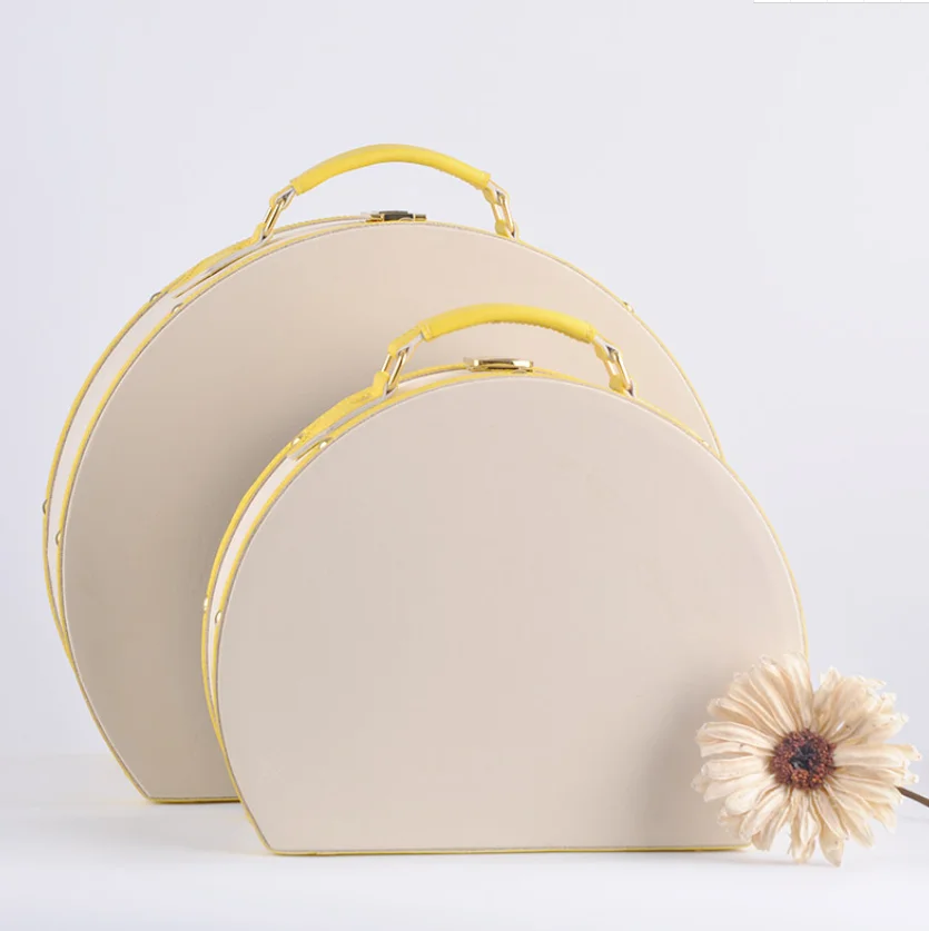 Vintage Locking Train Case for Cosmetics Storage Hat Carry Case