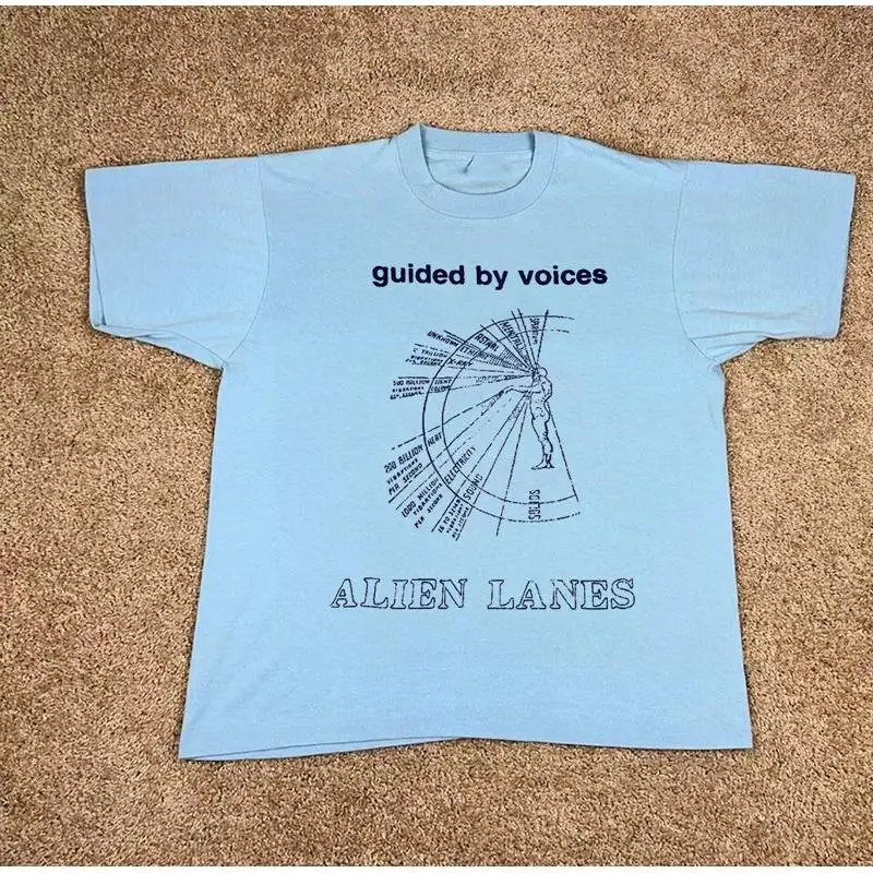 Guided By Voices Band Alien Lanes Light Blue T Shirt Full Size S 5XL