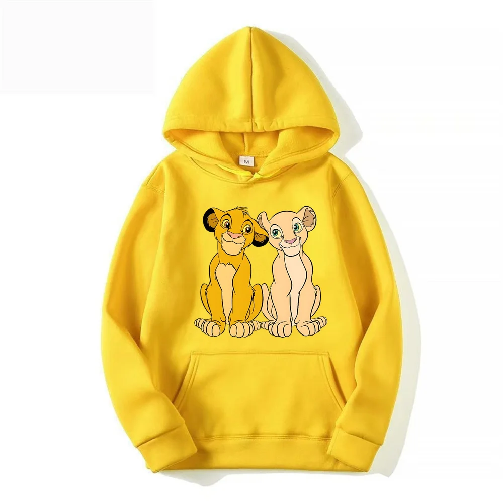 2024 Couples Disney The Lion King Hoodies Spring Autumn Long Sleeve hooded Sweater Loose casual coat women men Sweatshirts kids