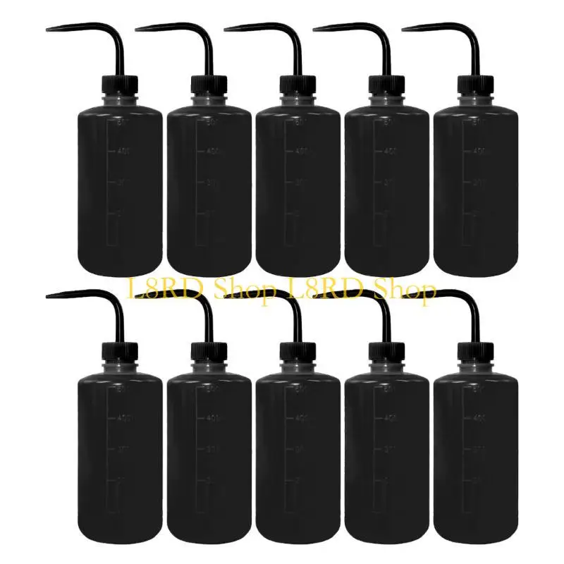 L8RD 10PCS Colored Measurement Bottles 500ml Featuring Bendable Tip Controlled Flows In Different Setting Efficiently