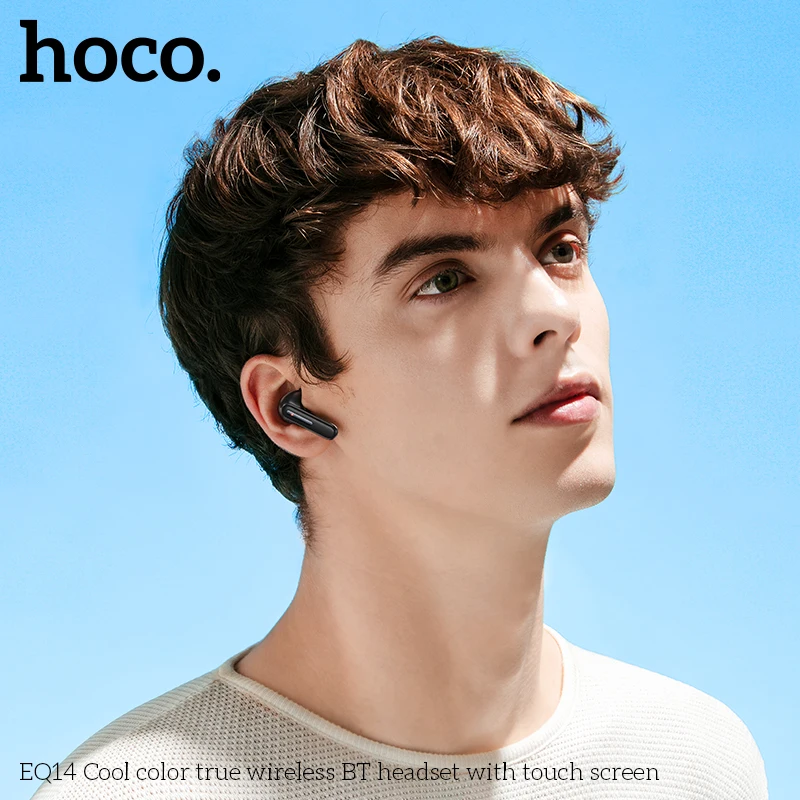 HOCO EQ14 Wireless Earphone With LED Touch Screen Power Display Type-C Charging Box Bluetooth 5.4 Headphone Hifi Stereo Earbuds view 4