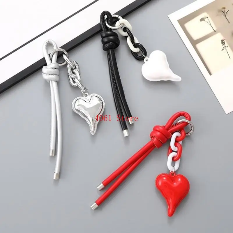 

Сердечное плетеные сумки для ключей шармс кошелек сумочка пакета аксессуары рюкзак подвесной шарм автомобильный автомобиль