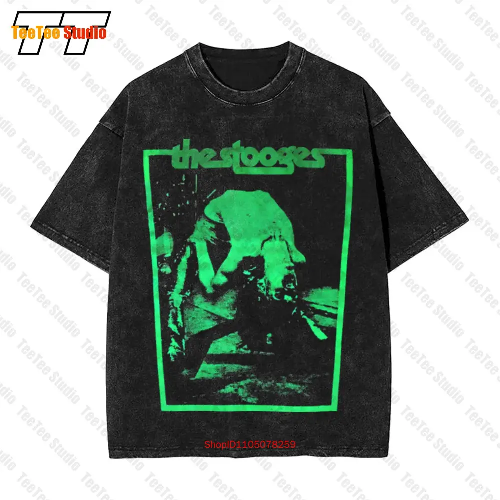 Iggy Pop On Stage Green The Stooges Vintage Oversized T-Shirt S15D