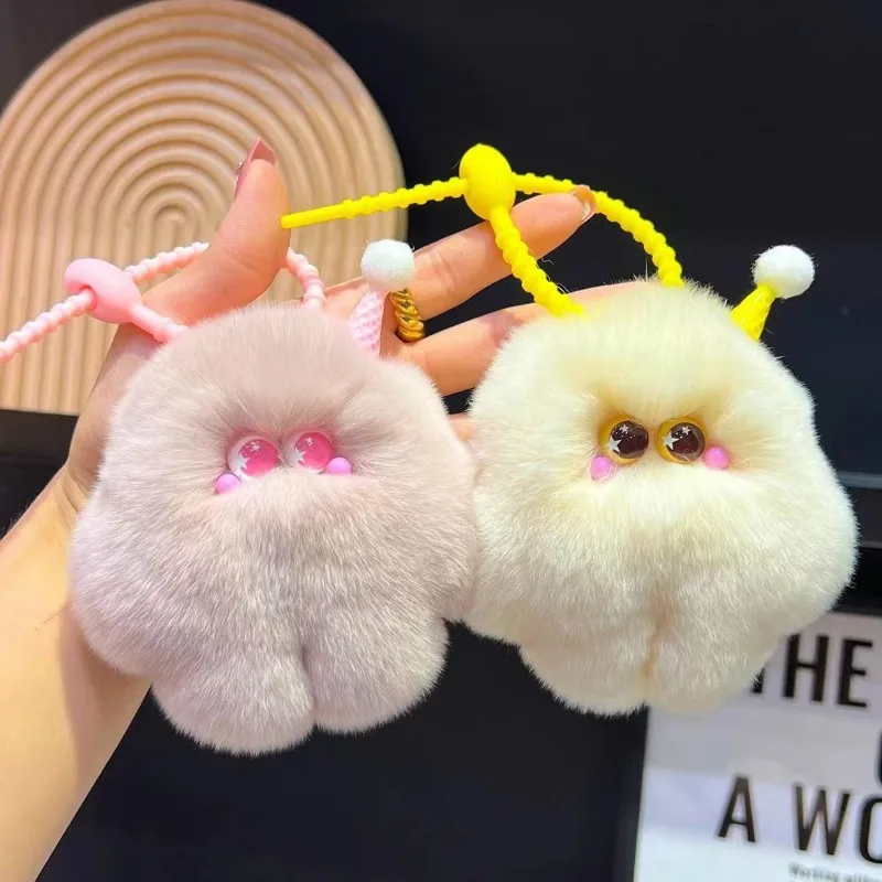 Cute Plush Ice Cream Stupid Doll Car Keychain Pendant Ins Bookbag Keychains Gift