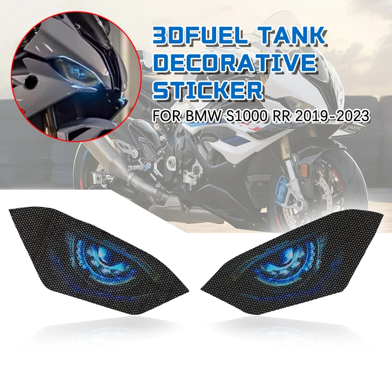 For BMW S1000RR S1000 RR 2019-2023 Motorcycle 3D Front Fairing Headlight Stickers Guard Head light protection Sticker