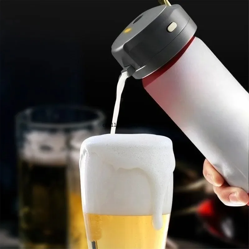Ultrasonic Vibration Canned Beer Foamer, Can Beer Frothing Bubbler Foam Maker for Bar and Home Use
