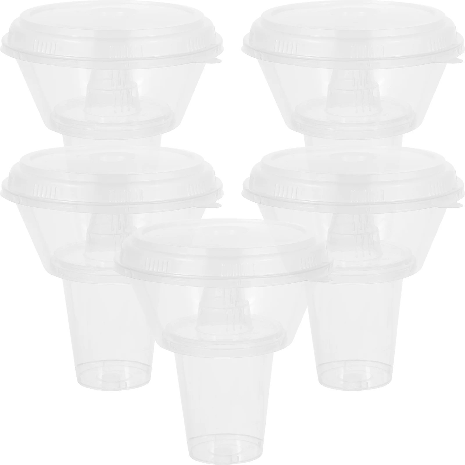 

5 set 5 Sets Snack Cup Durable Food Containers Large Capacity Portable Drink Bowls Easy Clean Party Use Thickened Material