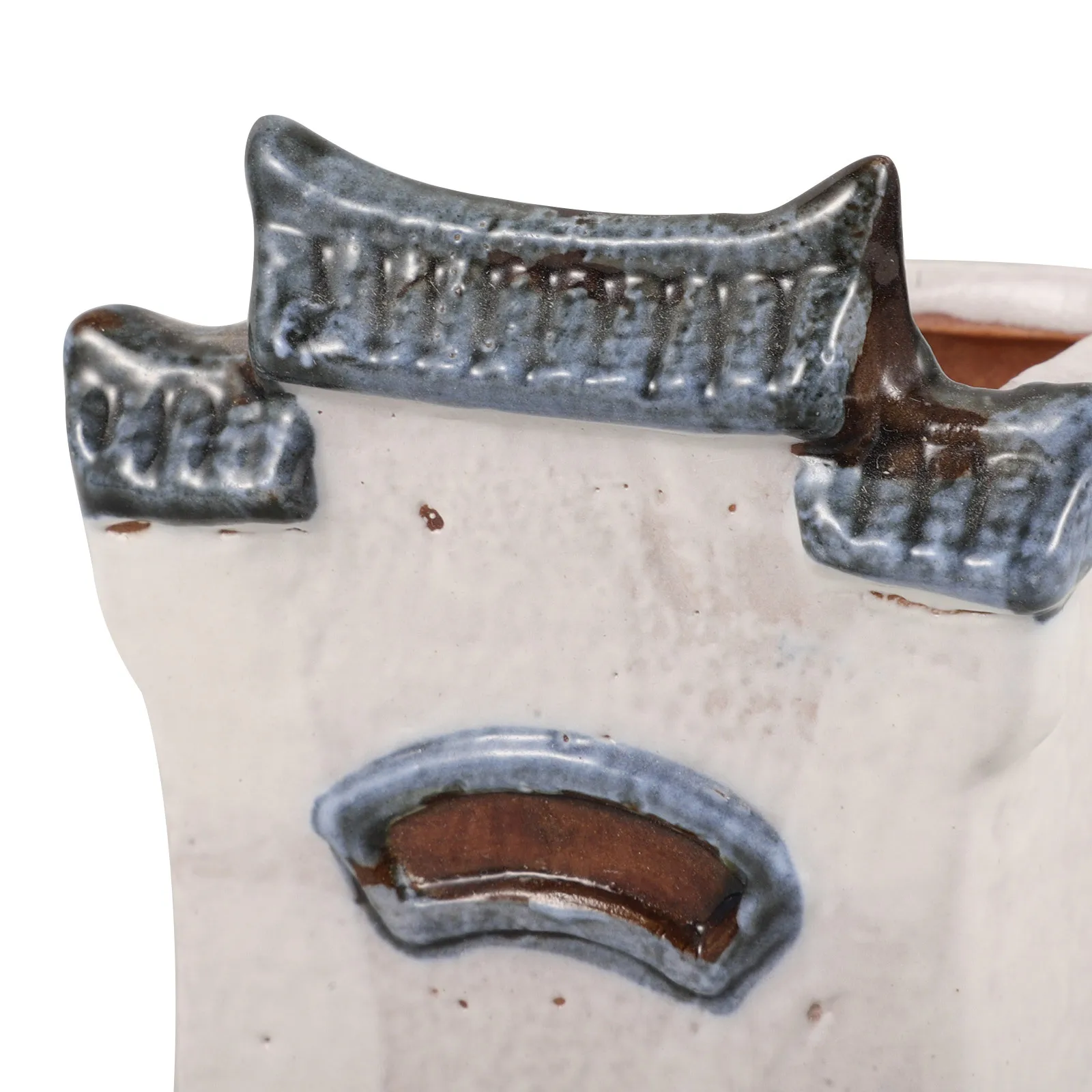 

House Shape Ceramic Vase Small Flower Vase Decorative Floral Arrangement Container for Living Room Office House Shape Planter