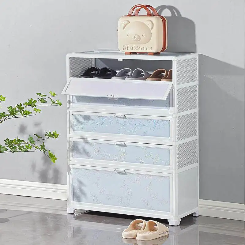Zapatero metálico moderno multiusos de gran capacidad, Zapatero interior, Hall de entrada, Armario Zapatero, muebles de almacenamiento