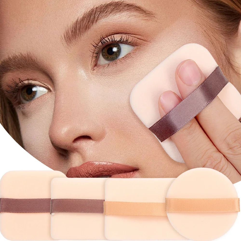 Sopro de pó facial profissional, base líquida, veludo macio, cosméticos, formato redondo, pó solto, maquiagem, beleza, ferramentas coreanas