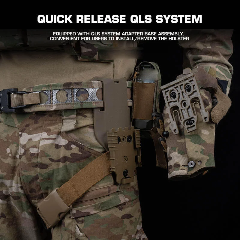 6354DO Tactical Pistol Holster G17 Compatible Surefire X300 Ultra Light Holsters QLS Quick Mount Adapter Leg Shroud Drop
