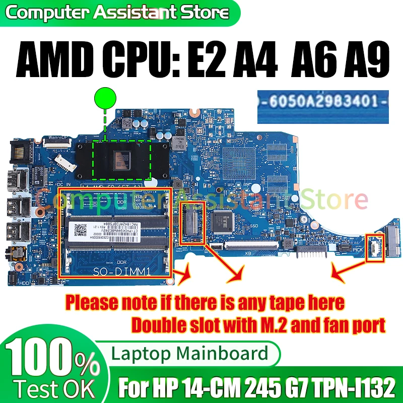 لوحة أم للكمبيوتر المحمول لحصان ، حصان 14 سم G7 ، 6050A2983401 ، ، من من من من نوع AMD CPU ، E2 ، A4 ، A6 ، A9 ، اللوحة الأم للكمبيوتر المحمول