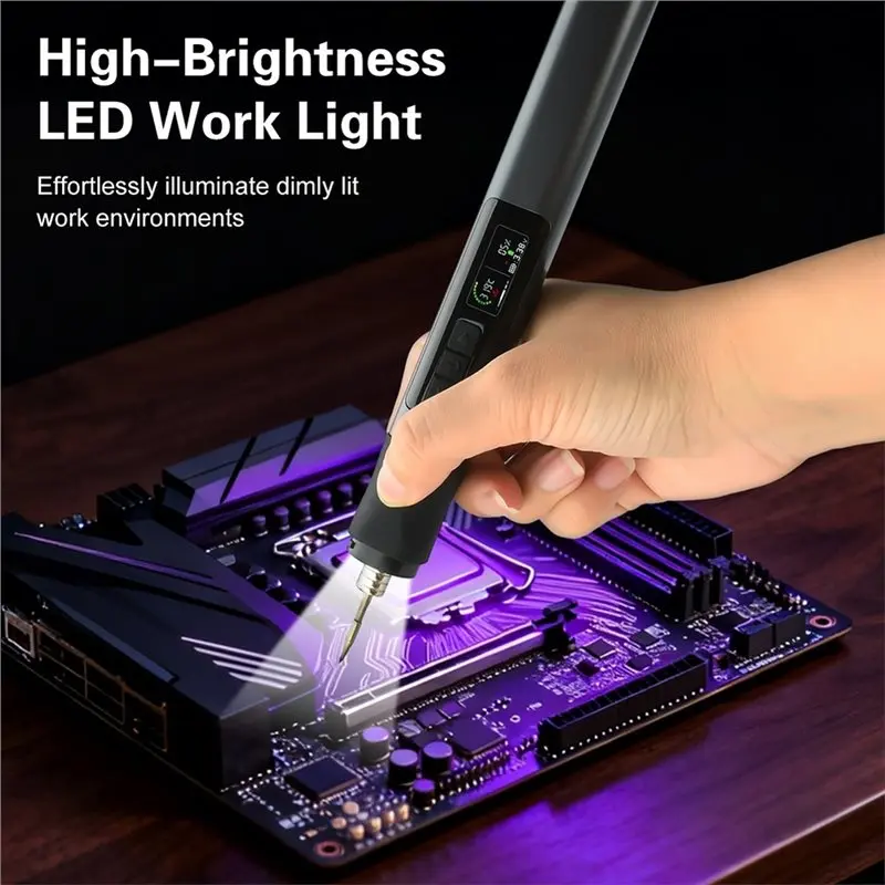 GOOD-Adjustable Temperature Range(180-480℃) Cordless Digital Electric Soldering Iron Kit Smart Soldering Pen Welding Repair Tool