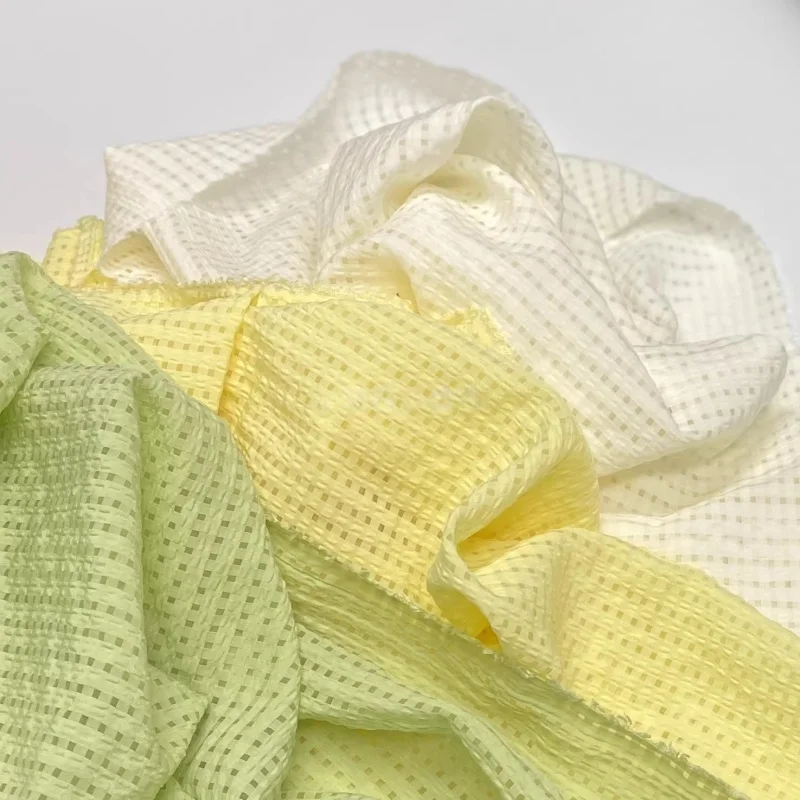 

Translucent solid-color checkered fabric, square mesh fabric, small and fresh openwork DIY handmade Huamaan Hanfu fabric