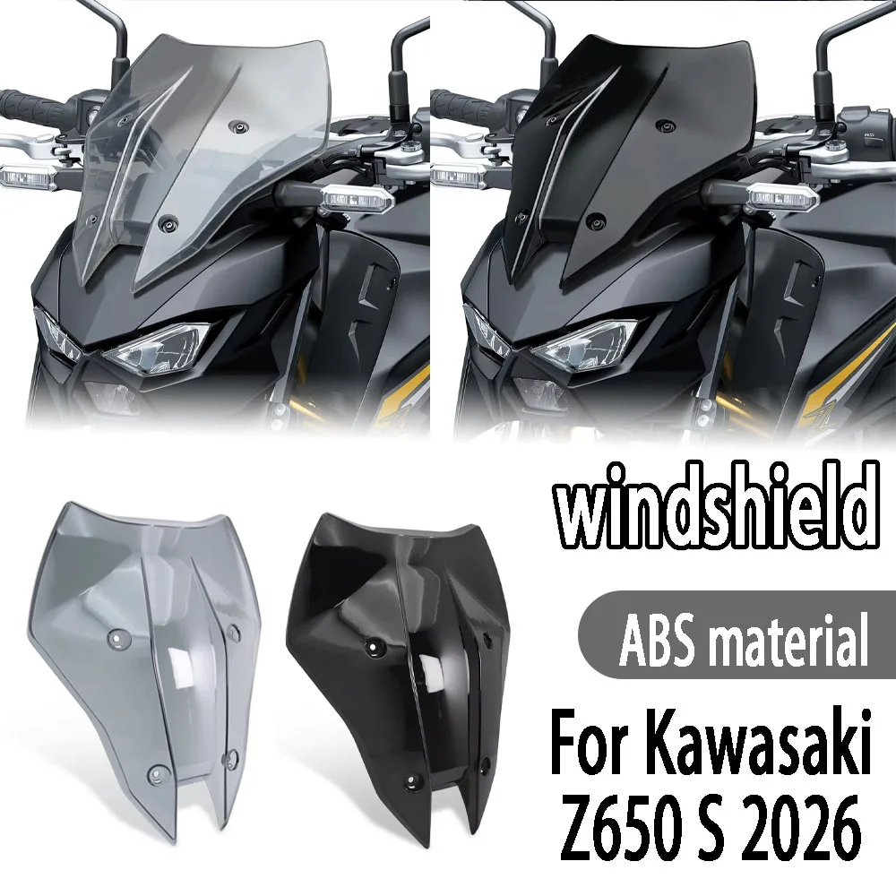 For Kawasaki Z650S 2026 Z650 S 2026 z650s Motorcycle Screen Windshield Fairing Windscreen Baffle Wind Deflectors Accessories