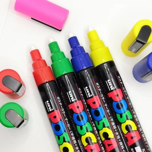 UNI POSCA-Paint-Marker-Set-Stifte, Pop-Poster, Stiftwerbung auf Wasserbasis, DIY-Malerei, Graffiti, 0,7-2,5 mm, PC-1 M, 3M, 5M, 8K 8 Hauptverkauf POSCA PC 8K - №5